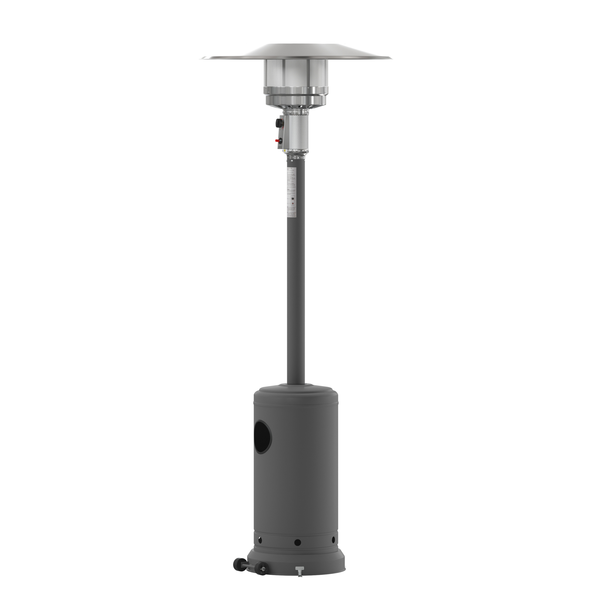 Flash Furniture, Round Outdoor Patio Heater-SLT Gray -7.5ft. Tall, Model# NANHSSAGHGY